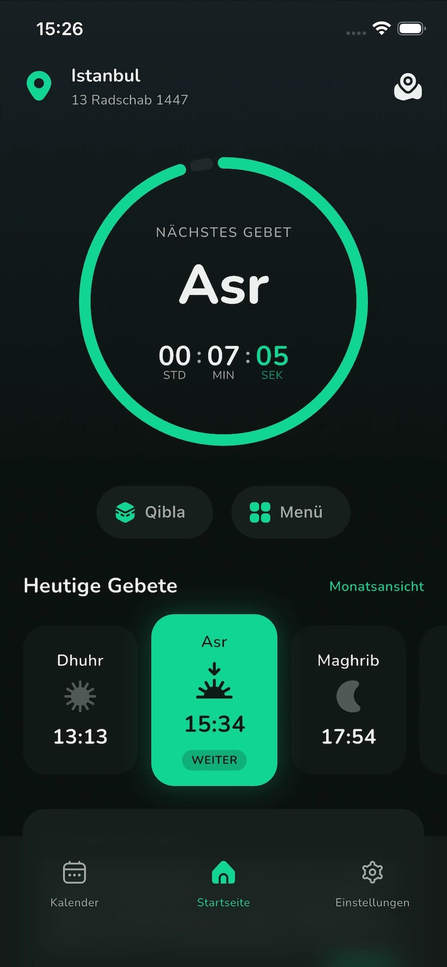 WAQT Gebetszeiten App