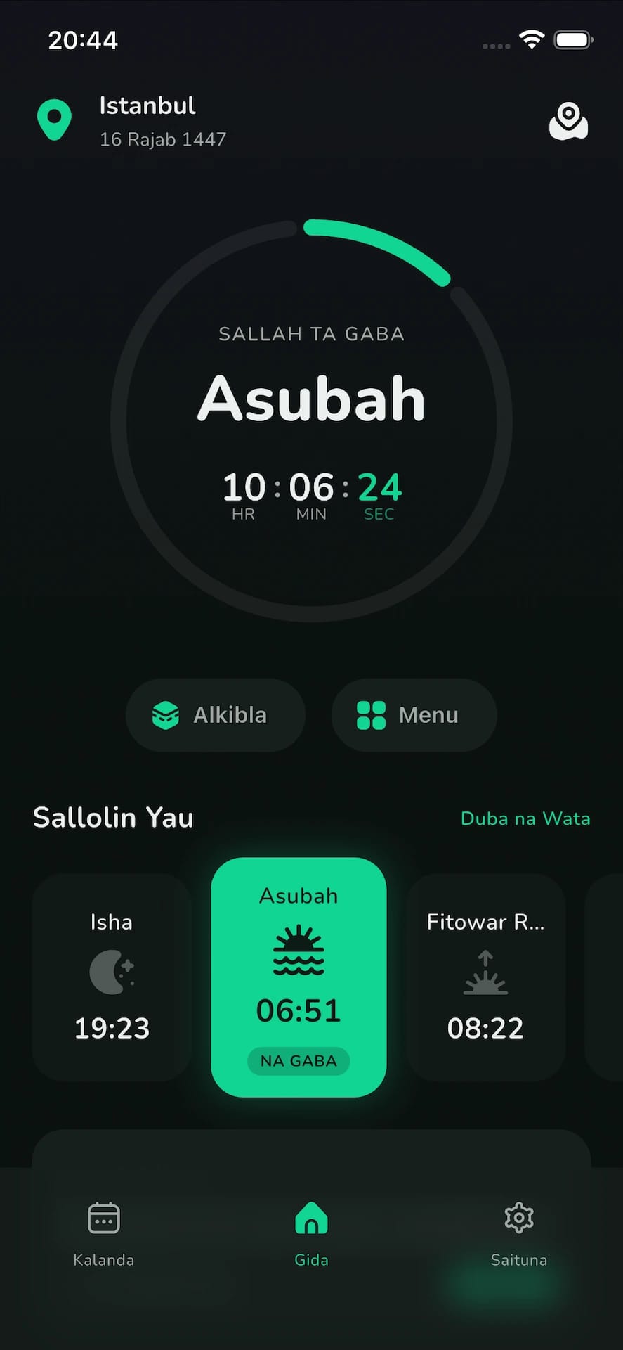 App na Lokutan Salla na WAQT
