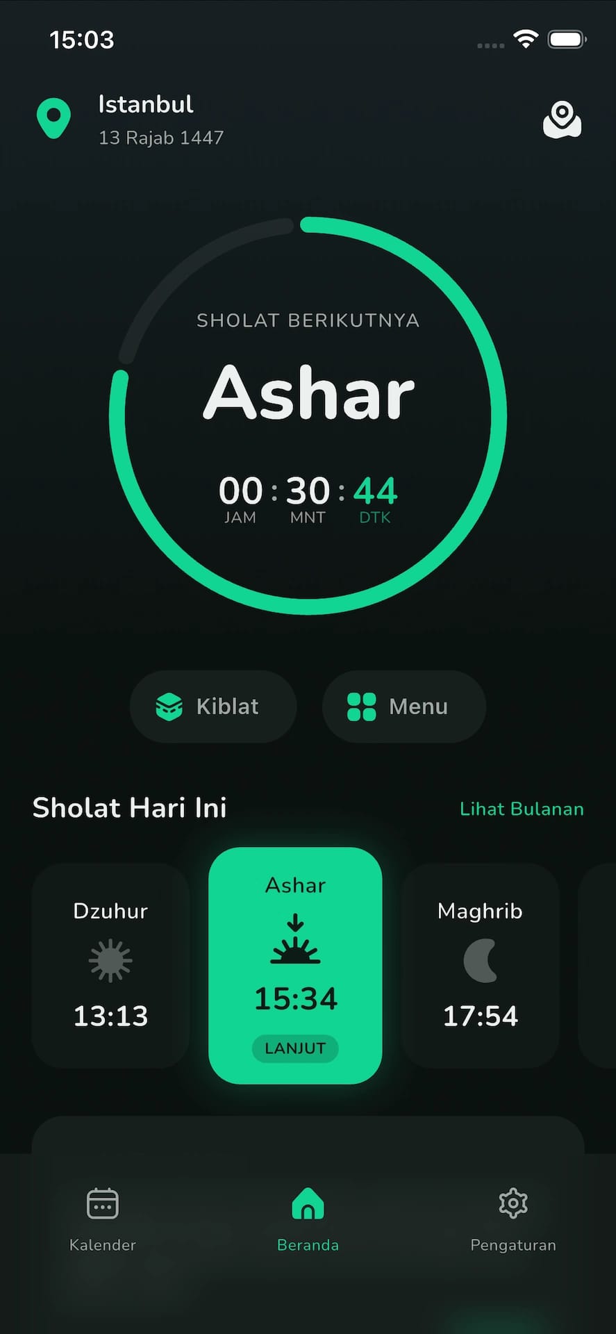 Aplikasi Waktu Sholat WAQT