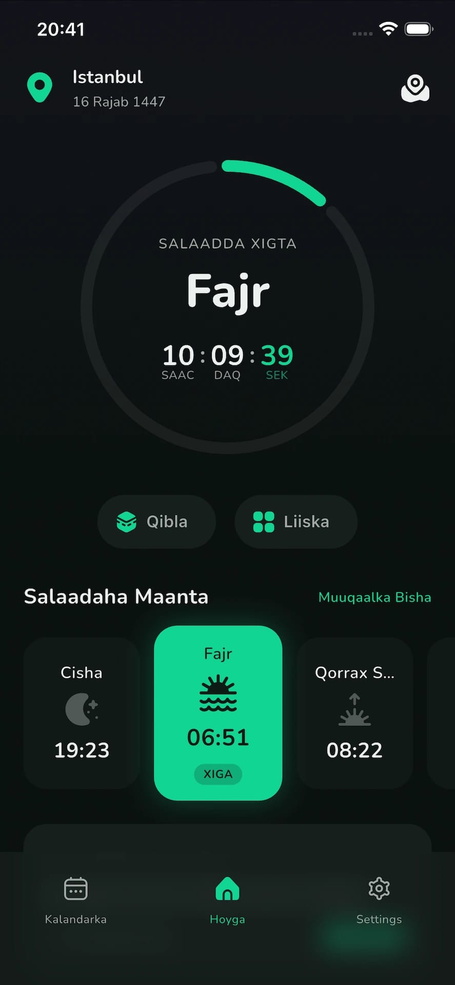 App-ka Waqtiga Salaadda ee WAQT