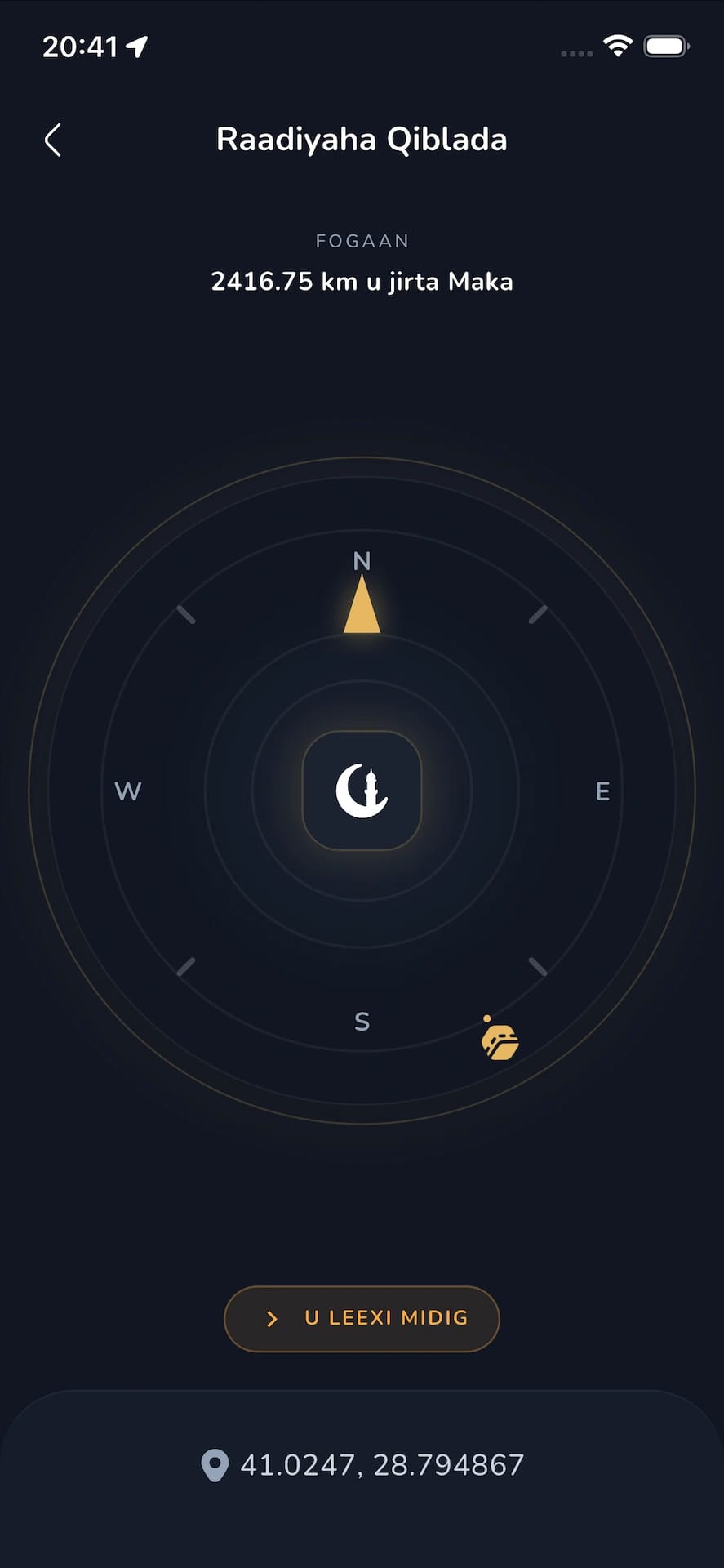 Helitaanka Qibla iyo Waxyaabo Kale
